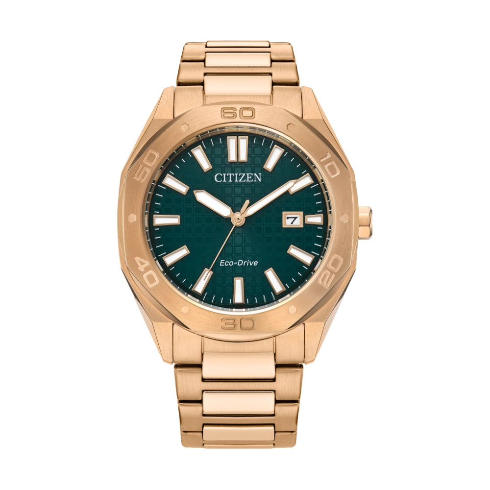 Citizen Odyn Gold PVD 41mm - Green on Bracelet